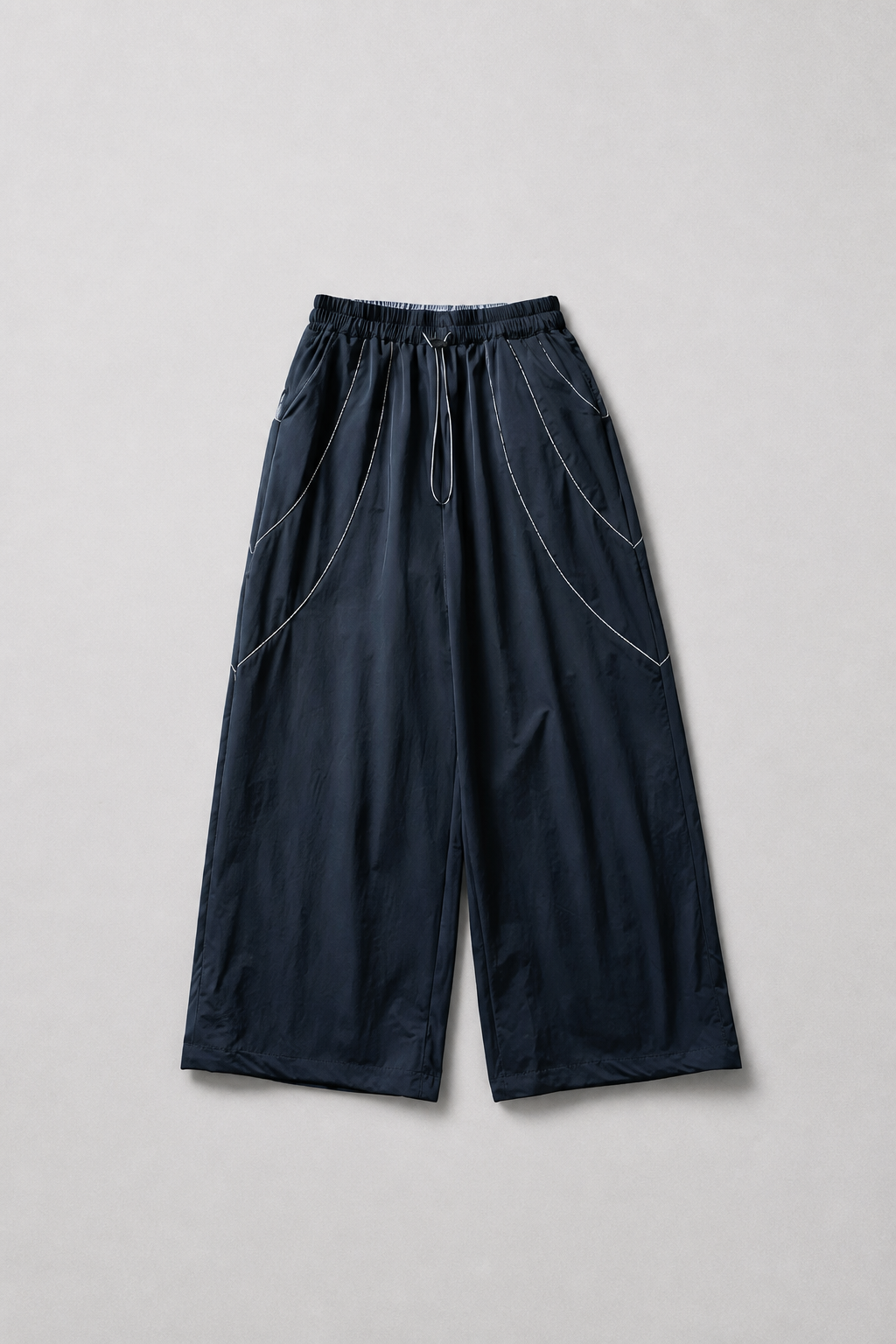 Windbreak - Unisex Contrast Stitch Technical Barrel Trousers