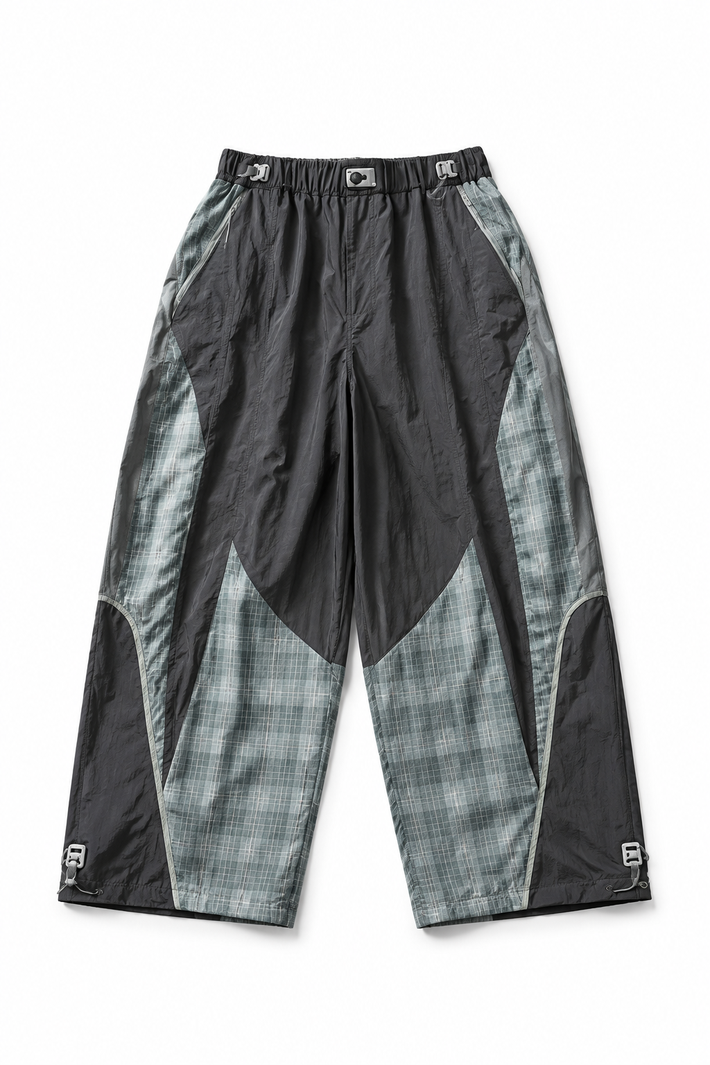 Patchwork Plaid Balloon Trousers