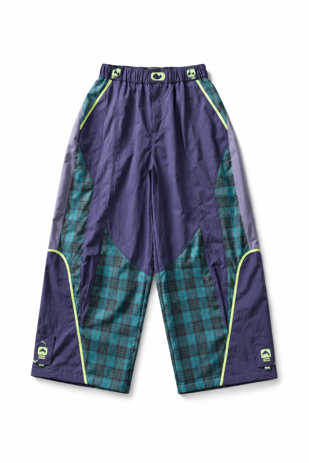 Patchwork Plaid Balloon Trousers