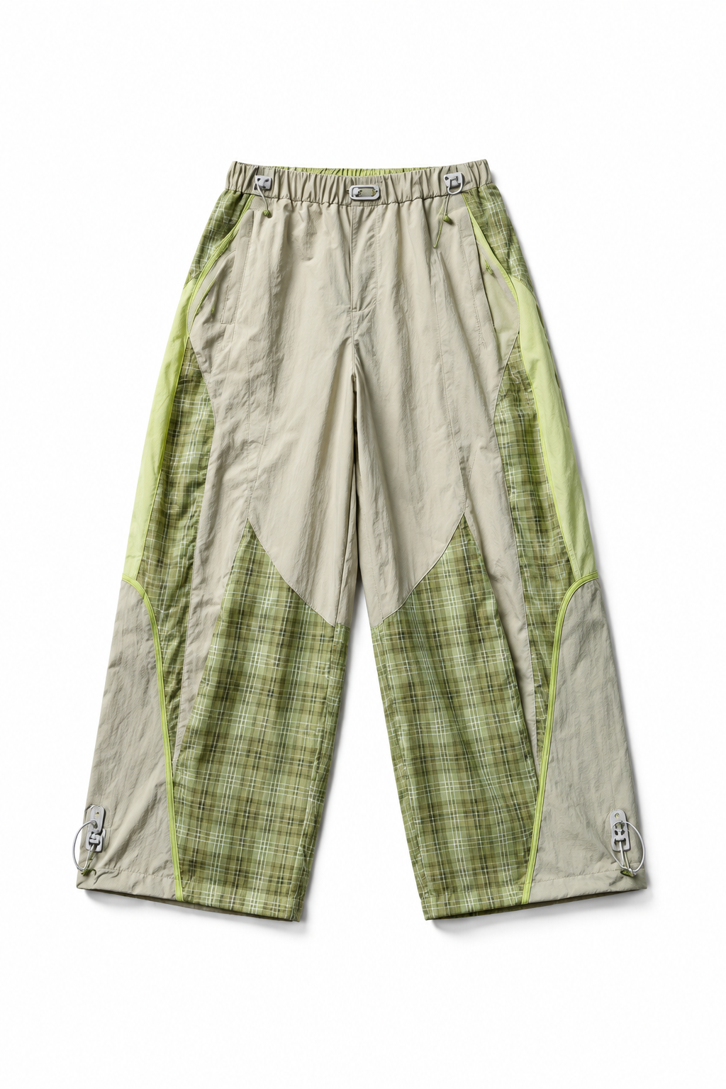 Patchwork Plaid Balloon Trousers